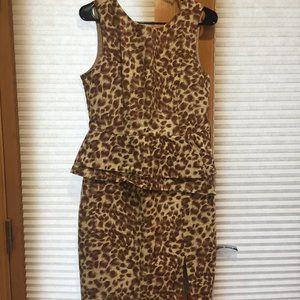 New Leopard Print Sleevless Dress